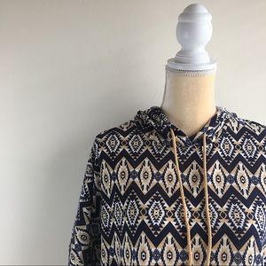 Tribal Hooded Pullover / Poncho